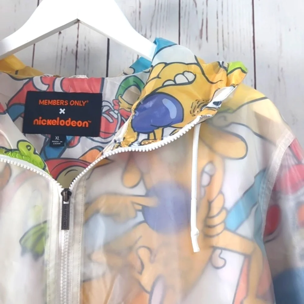 Members Only Translucent Nickelodeon Print Pullover Jacket Size XL - Picture 9 of 16